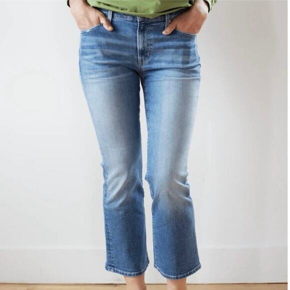 Edwin Lark Ankle Boot Kick Jean Paradigm Wash Mid Rise 27” Inseam Size 32 - Picture 13 of 14